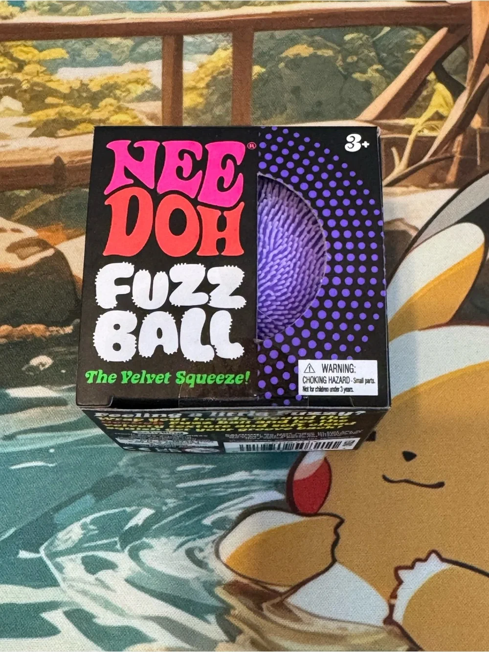 Nee Doh Purple Fuzz Ball Squish Fidget Soft Squeeze Toy Schylling Unopened NWT